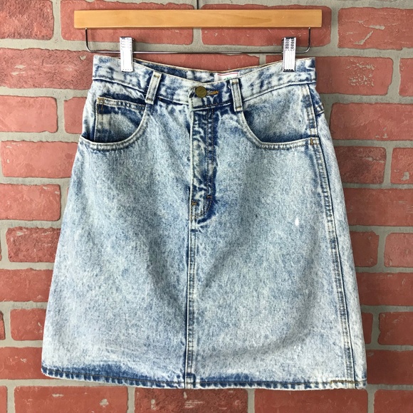 Palmettos Dresses & Skirts - Vintage 80's Palmetto's Acid Wash Jean Skirt
